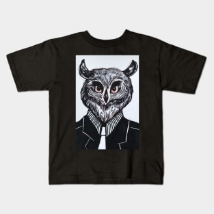 Owl man Kids T-Shirt